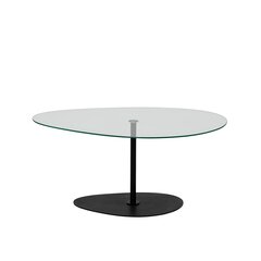 Kohvilaud Asir, 90x40x60 cm, läbipaistev/must price and information | Coffee tables | hansapost.ee