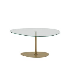 Kohvilaud Asir, 90x40x60 cm, läbipaistev/kuldne price and information | Coffee tables | hansapost.ee