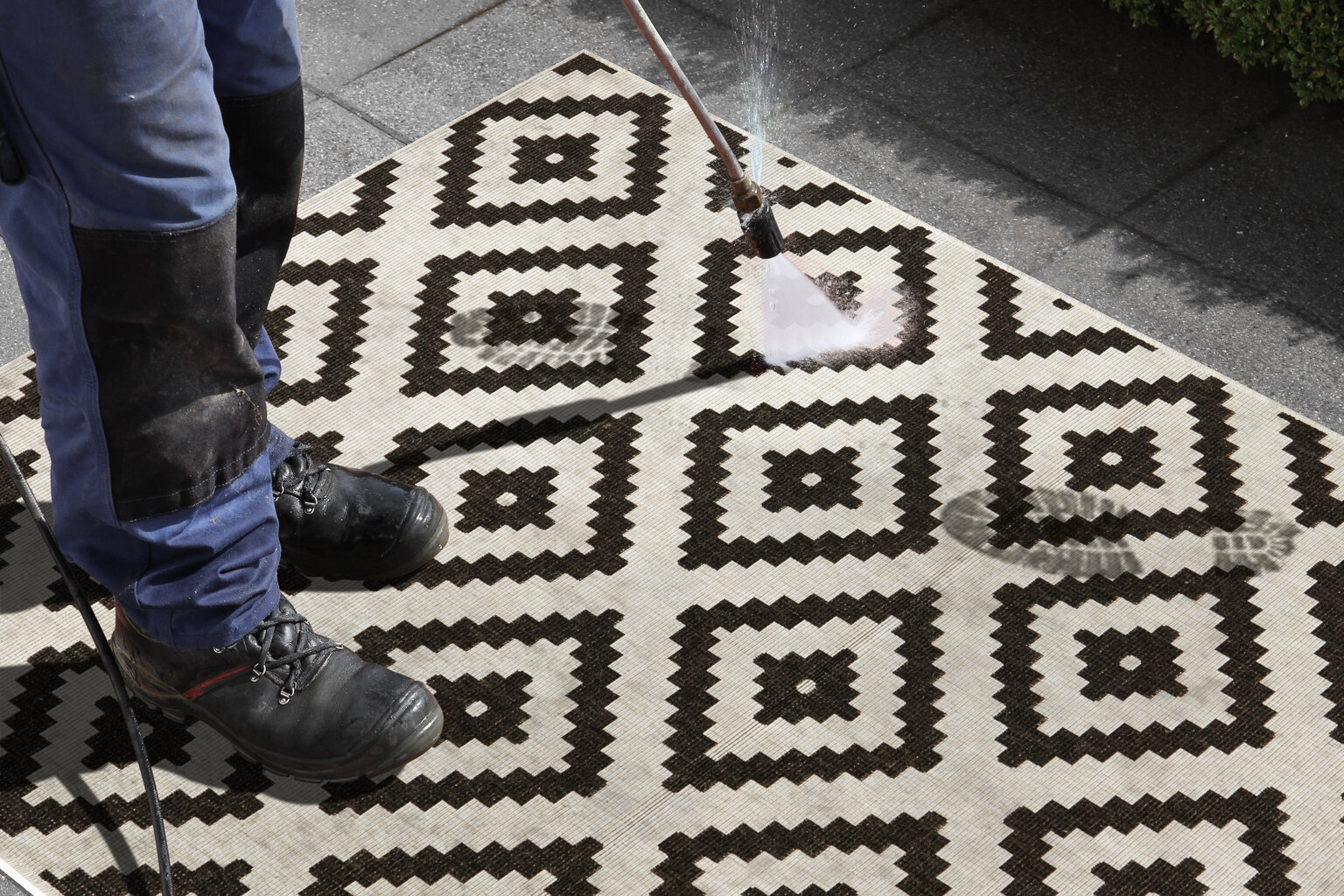 Vaip NORTHRUGS Twin Malta Black Cream, 200x290 cm цена и информация | Vaibad | hansapost.ee