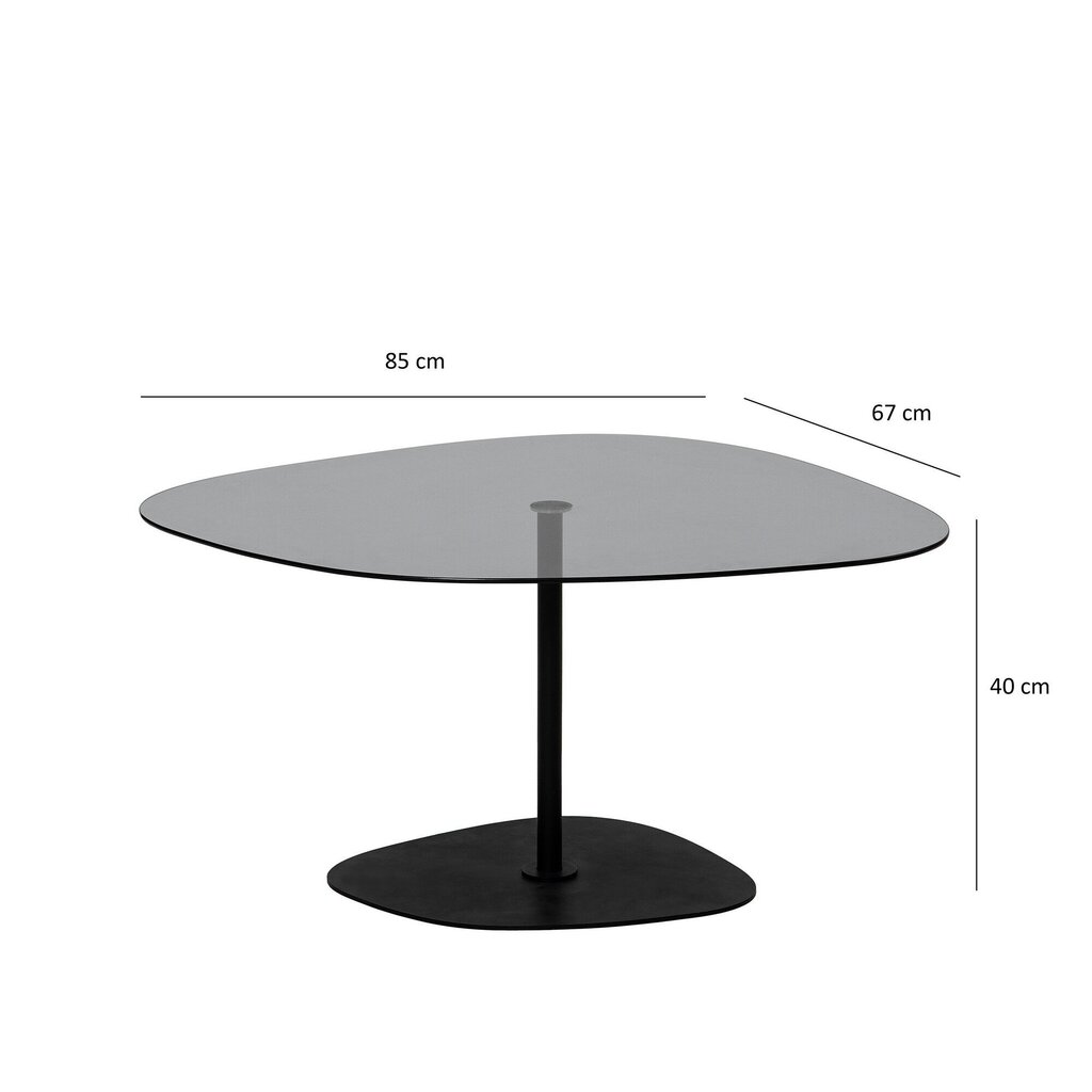 Kohvilaud Asir, 85x40x67 cm, tume hall /must hind ja info | Diivanilauad | hansapost.ee