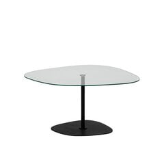 Kohvilaud Asir, 85x40x67 cm, läbipaistev/must price and information | Coffee tables | hansapost.ee