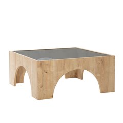 Kohvilaud Asir, 37x50 cm, tumehall/helepruun price and information | Coffee tables | hansapost.ee