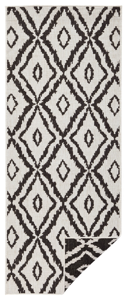 Vaip NORTHRUGS Twin Rio Black Cream, 80x250 cm цена и информация | Vaibad | hansapost.ee