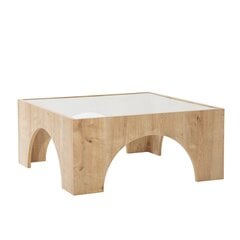 Kohvilaud Asir, 37x50 cm, läbipaistev/helepruun price and information | Coffee tables | hansapost.ee