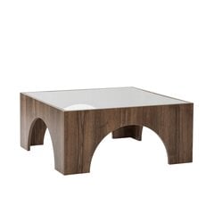 Kohvilaud Asir, 37x50 cm, läbipaistev/tume pruun price and information | Coffee tables | hansapost.ee