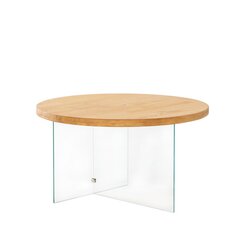 Kohvilaud Asir, 70x40 cm, beež/läbipaistev price and information | Coffee tables | hansapost.ee