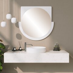 Peegel Asir, 2x70x65cm, valge price and information | Bathroom mirrors | hansapost.ee