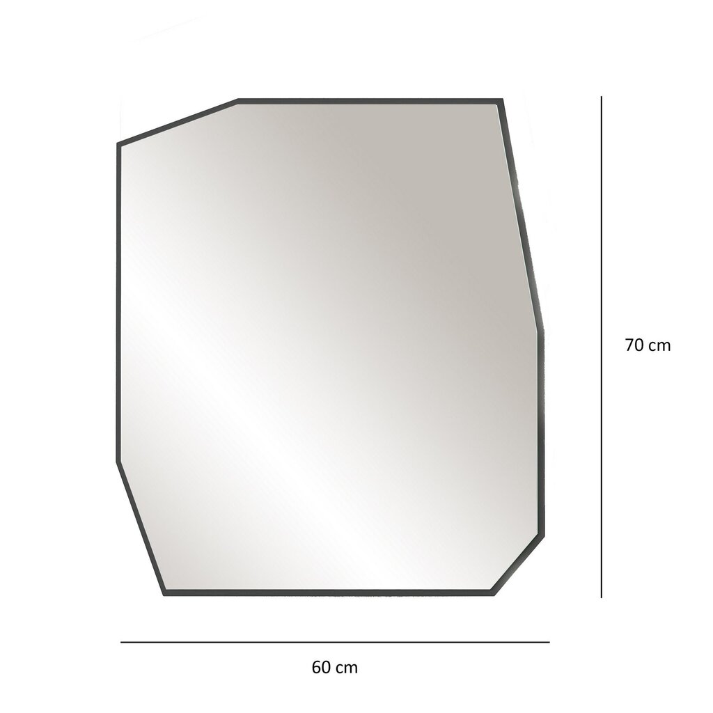 Peegel Asir, 2x60x70cm, must hind ja info | Peeglid vannituppa | hansapost.ee