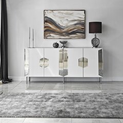 Konsool Asir, 180x80x40 cm, valge/hõbedane price and information | Console tables | hansapost.ee