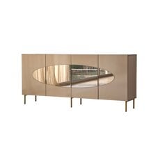 Konsool Asir, 180x80x40 cm, pruun/kuldne price and information | Console tables | hansapost.ee