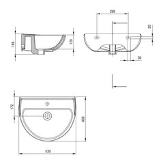 Valamu Deante Jasmin CDJ6U5W, White price and information | Bathroom sinks, washbasins | hansapost.ee