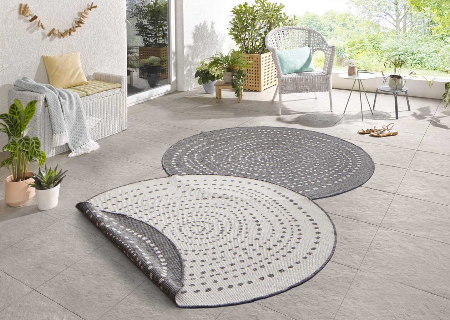 Vaip NORTHRUGS Twin Bali Grey Cream, 140x140 cm цена и информация | Vaibad | hansapost.ee