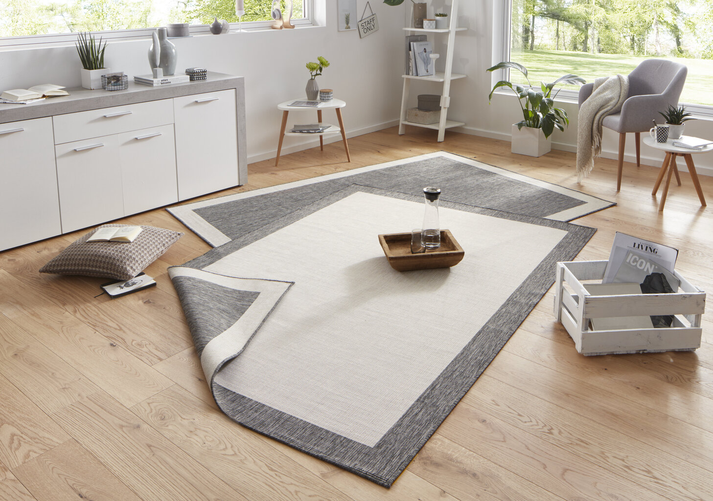 Vaip NORTHRUGS Twin Panama Grey Cream, 160x230 cm hind ja info | Vaibad | hansapost.ee