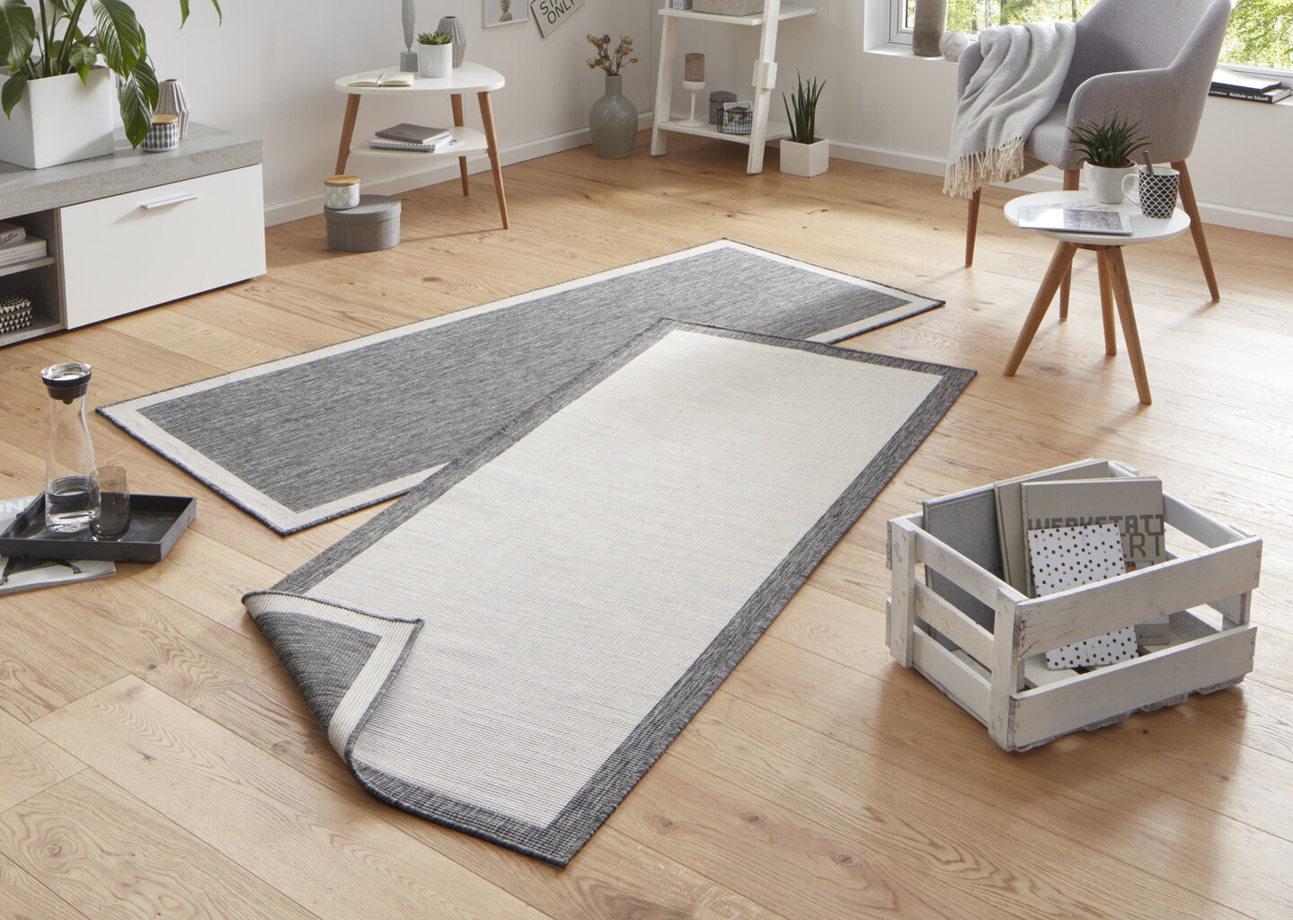 Vaip NORTHRUGS Twin Panama Grey Cream, 160x230 cm hind ja info | Vaibad | hansapost.ee