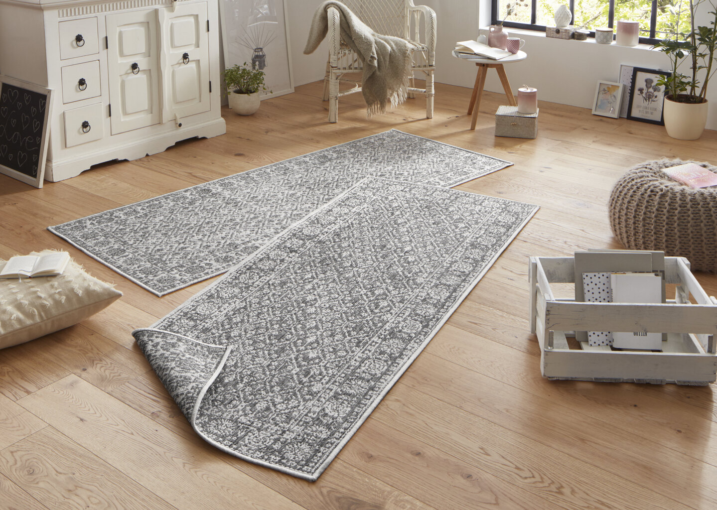 Vaip NORTHRUGS Twin Curacao Grey Cream, 120x170 cm hind ja info | Vaibad | hansapost.ee