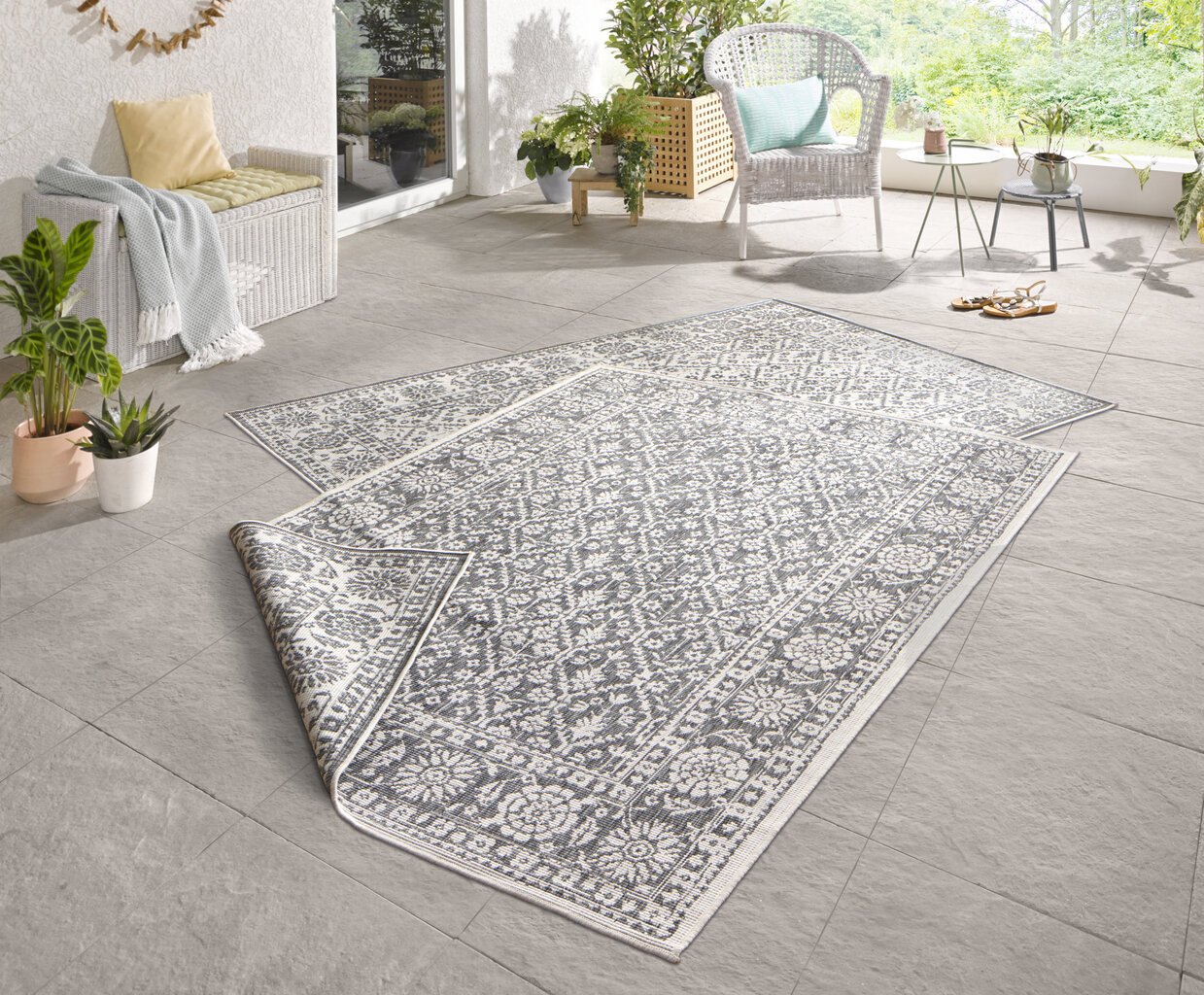 Vaip NORTHRUGS Twin Curacao Grey Cream, 120x170 cm hind ja info | Vaibad | hansapost.ee