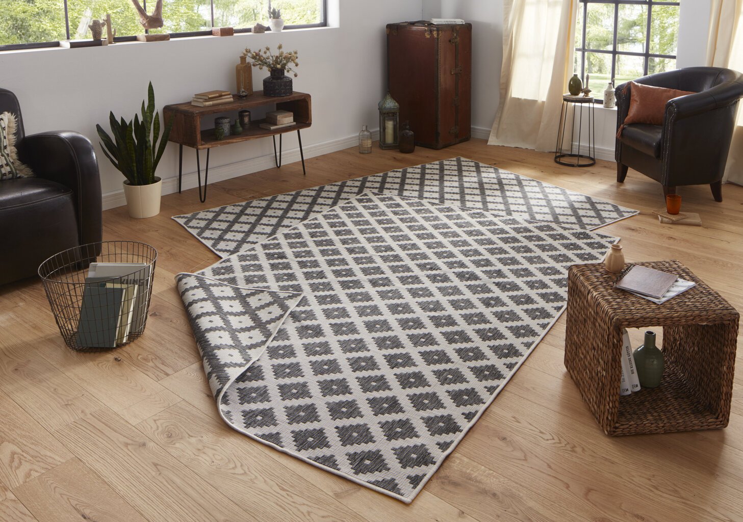 Vaip NORTHRUGS Twin Nizza Grey Cream, 80x350 cm hind ja info | Vaibad | hansapost.ee