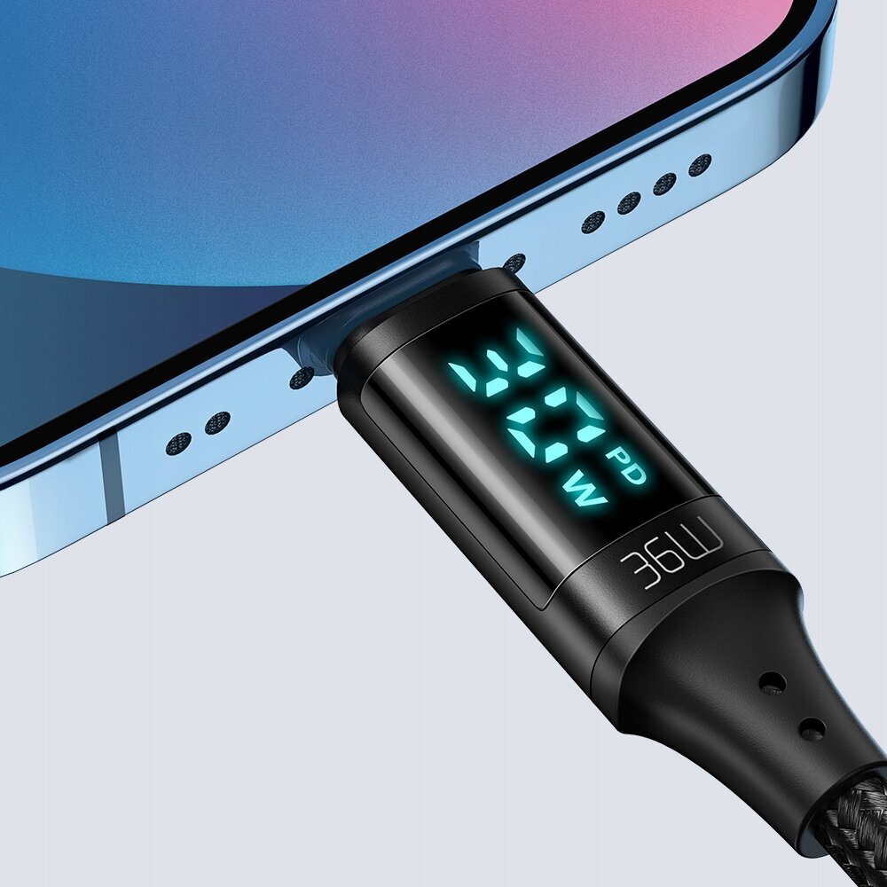 McDodo telefonikaabel, DIGITAL PRO USB-C, iPhone , 20W 1.2m must цена и информация | Juhtmed ja kaablid | hansapost.ee