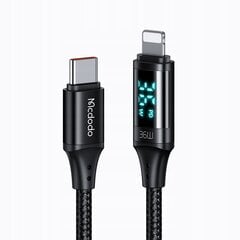 Телефонный кабель McDodo, DIGITAL PRO USB-C, для iPhone, 20 Вт 1,2 м черный цена и информация | Кабели и провода | hansapost.ee