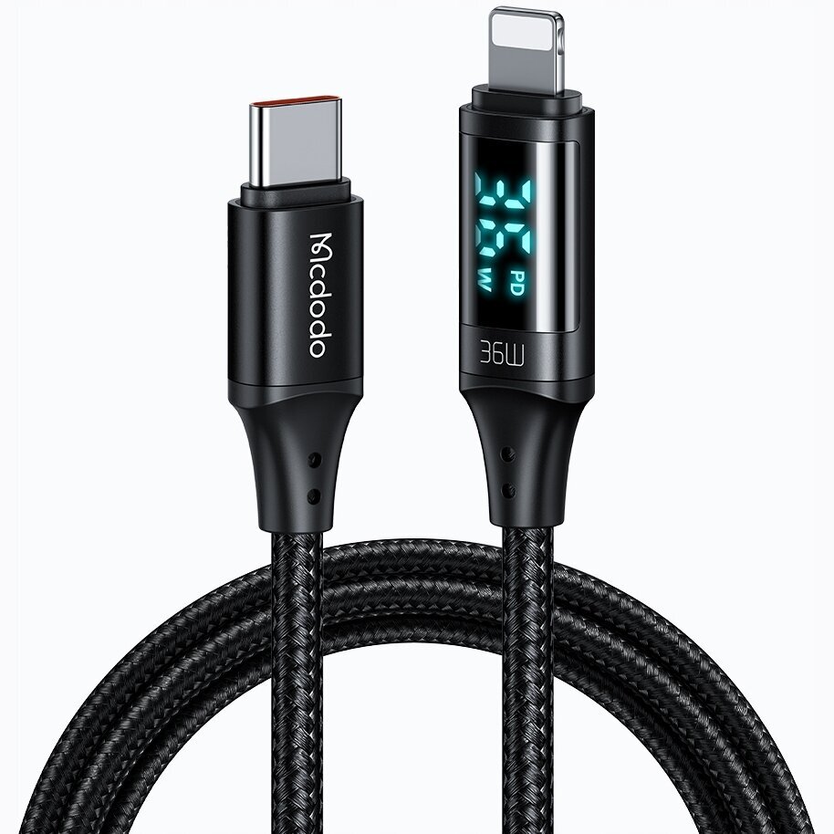 McDodo telefonikaabel, DIGITAL PRO USB-C, iPhone , 20W 1.2m must hind ja info | Juhtmed ja kaablid | hansapost.ee