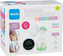 Rinnapumba komplekt MAM 2in1 Electric & Manual Breast Pump Single hind ja info | Rinnapumbad | hansapost.ee