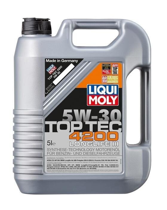 Liqui Moly Top Tec 4200 5W-30 mootoriõli, 5L цена и информация | Mootoriõlid | hansapost.ee