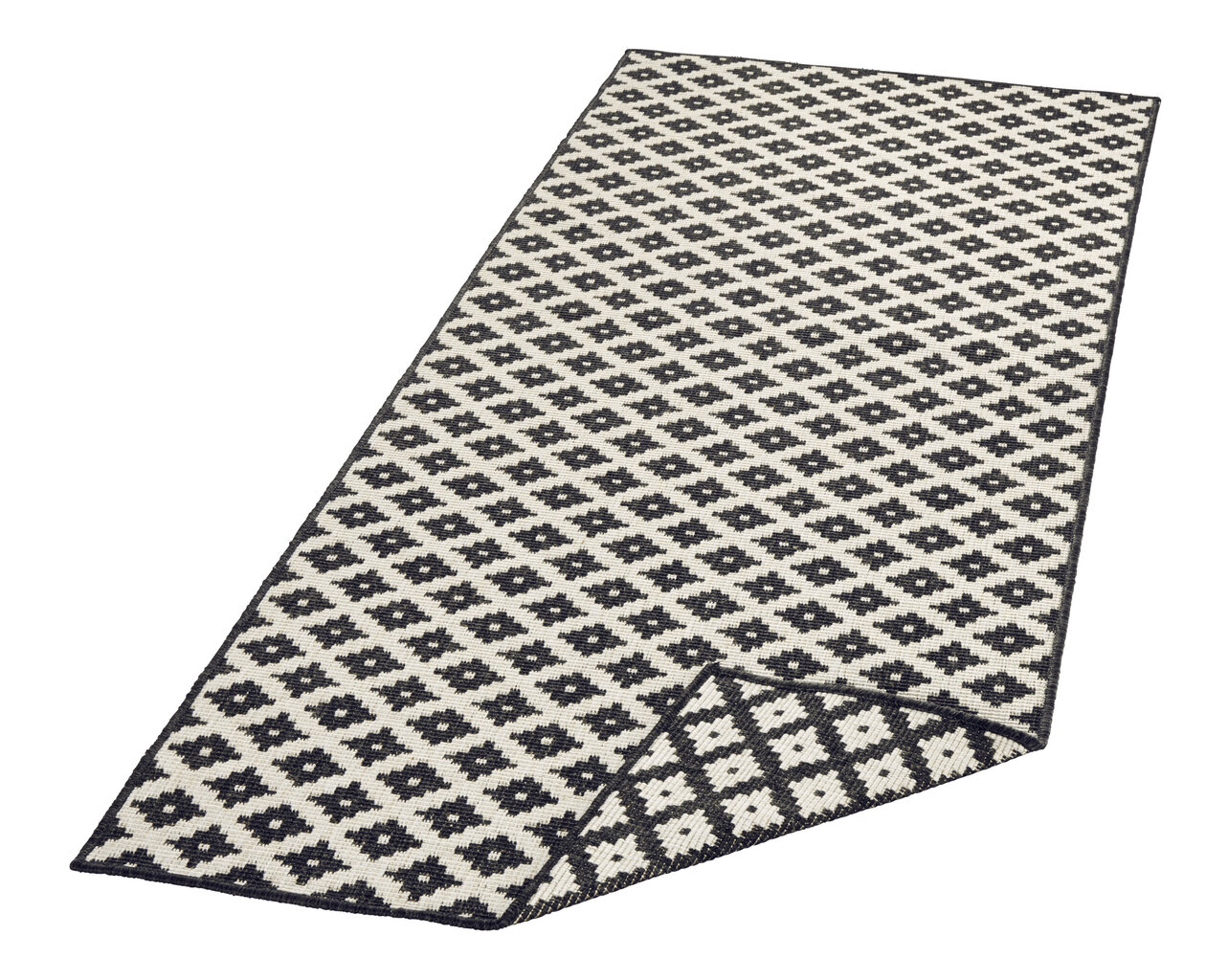 Vaip NORTHRUGS Twin Nizza Black Cream, 80x250 cm цена и информация | Vaibad | hansapost.ee