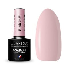 Стойкий гибридный гель лак для ногтей CLARESA PINK 509, 5 г цена и информация | Лаки, укрепители для ногтей | hansapost.ee