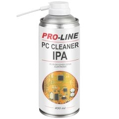 PC CLEANER IPA electronics cleaning fluid PRO-LINE spray 400ml цена и информация | Очистители | hansapost.ee