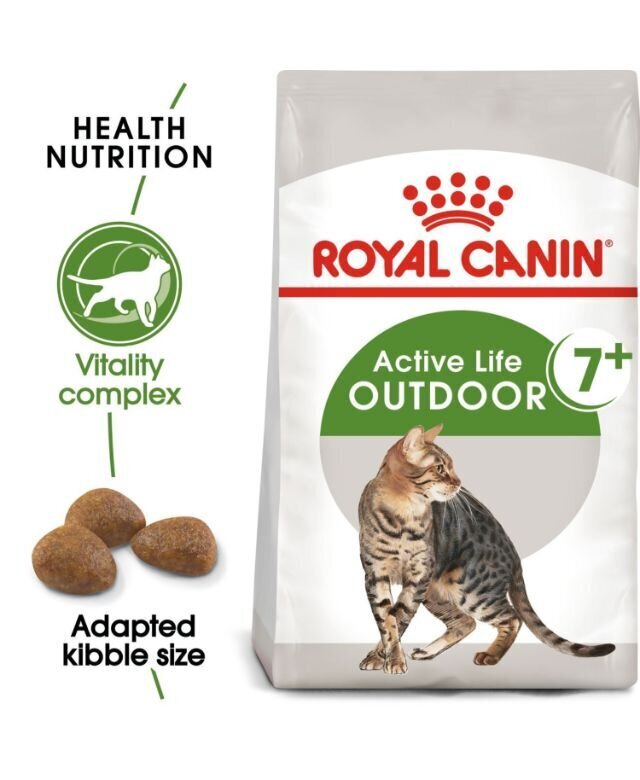 Royal Canin Outdoor 7+ vanematele metsikutele kassidele, 10 kg цена и информация | Kassi kuivtoit ja kassikrõbinad | hansapost.ee