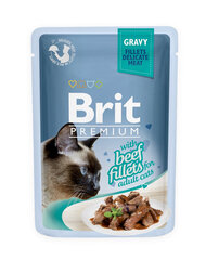 Brit Premium Cat Fillets in Gravy с говядиной, 24x85 гр цена и информация | Консервы для кошек | hansapost.ee