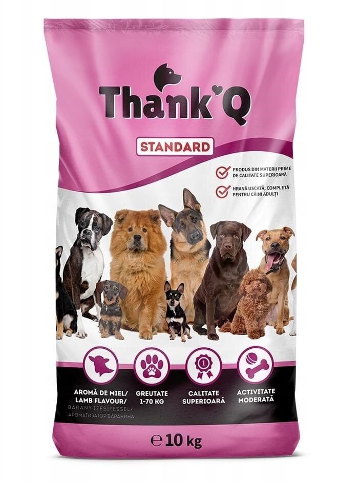 Thank'Q Standard lambaga, 10 kg hind ja info | Koerte kuivtoit ja krõbinad | hansapost.ee