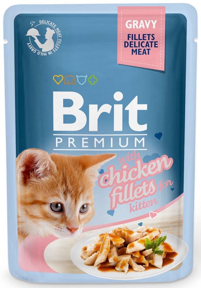 Brit Premium Cat Fillets in Gravy Kitten noortele kassipoegadele koos kanaga, 24x85 g цена и информация | Kassikonservid | hansapost.ee