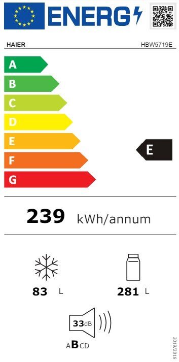 Haier HBW5719E цена и информация | Külmkapid-külmikud | hansapost.ee