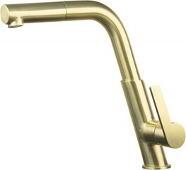 Köögisegisti Deante Silia väljatõmmatava tilaga, Brushed gold, BQSR73M price and information | Kitchen faucets | hansapost.ee