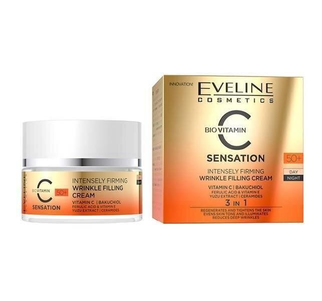 Päeva/öökreem Eveline Cosmetics, C Vitamin Sensation 50+, 50ml hind ja info | Näokreemid | hansapost.ee