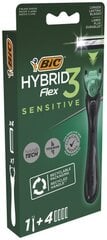 Raseerijad Bic System Hybrid 3 Flex Sensitive (1 + 4 tk) hind ja info | Raseerimisvahendid | hansapost.ee