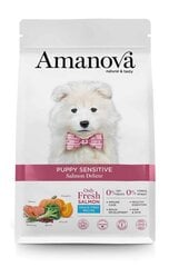 Корм Amanova Puppy Sensitive Salmon Deluxe для молодых щенков с лососем, 2 кг цена и информация | Сухой корм для собак | hansapost.ee