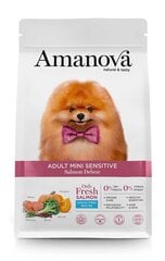 Корм Amanova Adult Mini Sensitive Salmon Deluxe для взрослых собак мелких пород с лососем, 2 кг цена и информация | Amanova Товары для животных | hansapost.ee