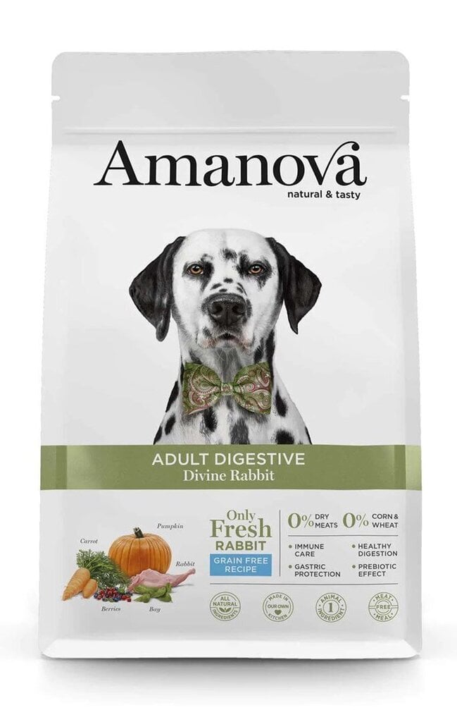 Amanova Adult Digestive Divine Rabbit täiskasvanud koertele küülikulihaga, 2 kg hind ja info | Koerte kuivtoit ja krõbinad | hansapost.ee