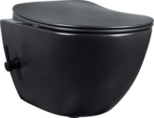 WC-pott Deante Peonia Zero Slim bidet-funktsiooniga, must price and information | WС-potid | hansapost.ee