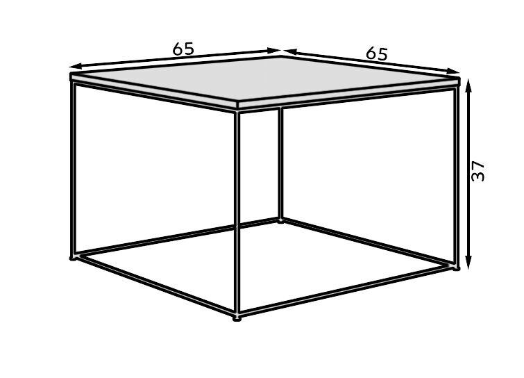 Kohvilaud ADRK Furniture Roni, must/valge hind ja info | Diivanilauad | hansapost.ee