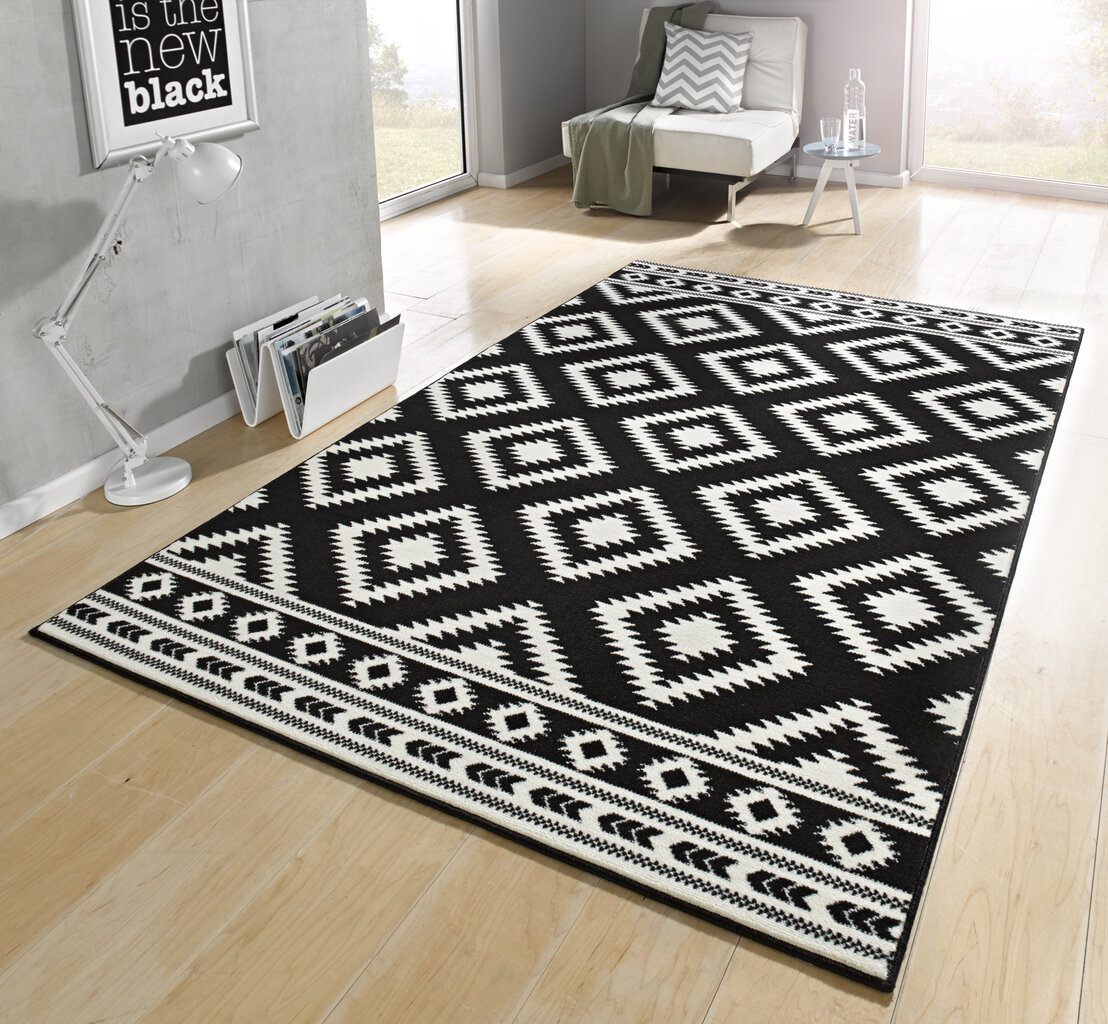 Vaip Hanse Home Gloria Ethno Black Cream, 120x170 cm hind ja info | Vaibad | hansapost.ee