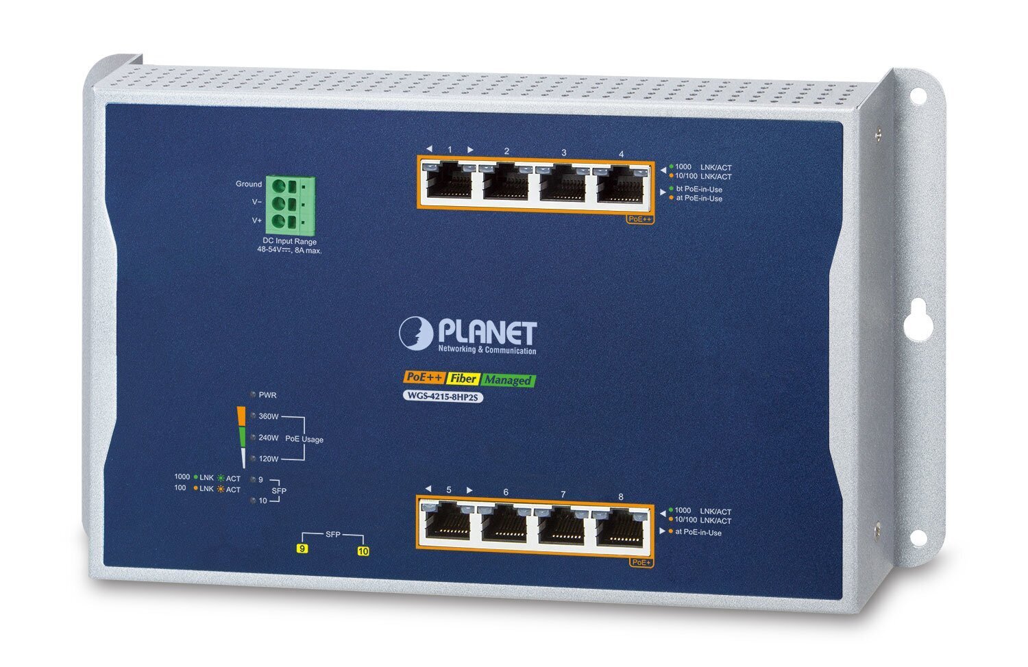 PLANET IP30, IPv6/IPv4, 4-Port Managed L2/L2+ Gigabit Ethernet (10/100/1000) Power over Ethernet (PoE) Blue, Grey цена и информация | Pistikupesad ja lülitid | hansapost.ee