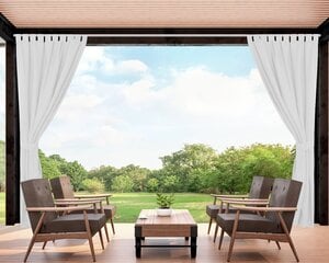 ADRIATIC garden curtain with eyelets, 155x200, ZOAD-01 White цена и информация | Занавески | hansapost.ee