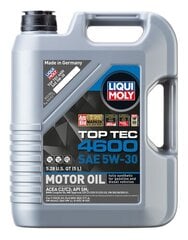 Liqui Moly Top Tec 4600 5W30 mootoriõli, 5L hind ja info | Mootoriõlid | hansapost.ee