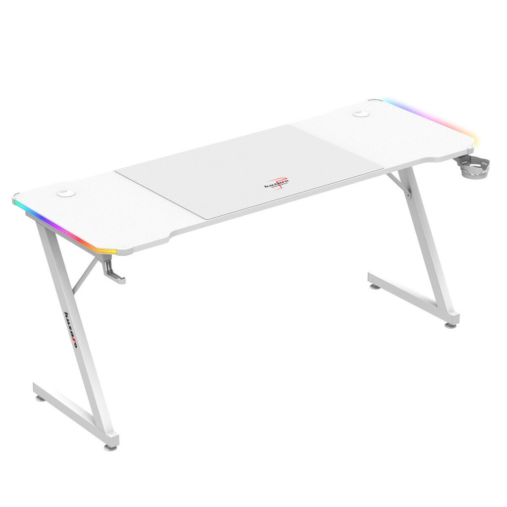 Arvutilaud Huzaro Hero 4.8 RGB White hind ja info | Arvutilauad, kirjutuslauad | hansapost.ee