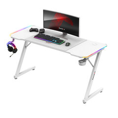 Игровой стол Huzaro Hero 3.3 White RGB цена и информация | Компьютерные, письменные столы | hansapost.ee