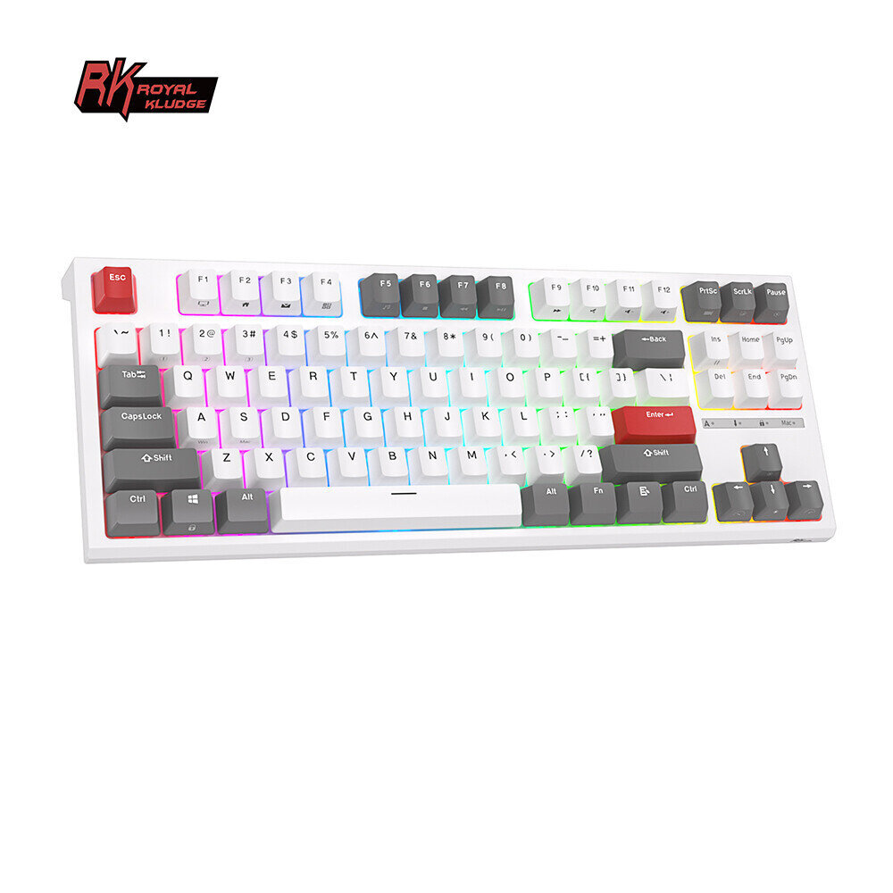 Klaviatuur Royale Kludge RK R87, Red Switches, Valge цена и информация | Klaviatuurid | hansapost.ee