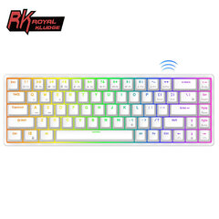 Royal Kludge RK G68, Brown switches, Белый цена и информация | Клавиатура с игровой мышью 3GO COMBODRILEW2 USB ES | hansapost.ee